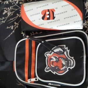 Cincinnati Bengals mini backpack and wallet
